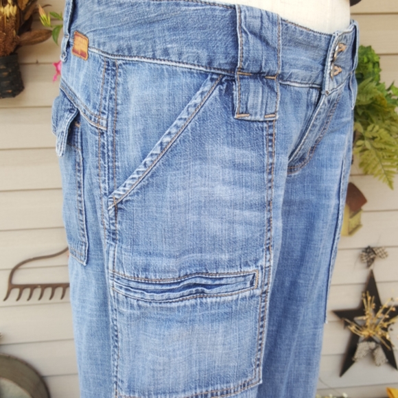 JOIE ♡ Sweet Cute 'n Sexy Faded Distressed Denim Skinny Coupe Cut Flare Jeans 27 - Picture 15 of 16